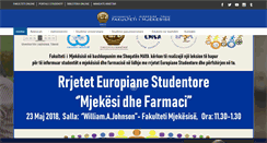 Desktop Screenshot of fakultetimjekesise.edu.al